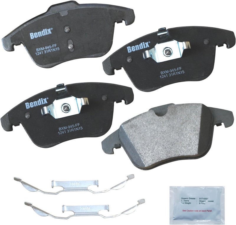 Bendix بطانات فرامل أمامية شبه معدنية Priority1 CFM1241 لجاغوار S-Type 2006، فاندن بلاس 2009-2006، XF 2010-2009، XF 2014-2013، XJ8 2009-2006، XK 2007، XK 2009 - Image 1